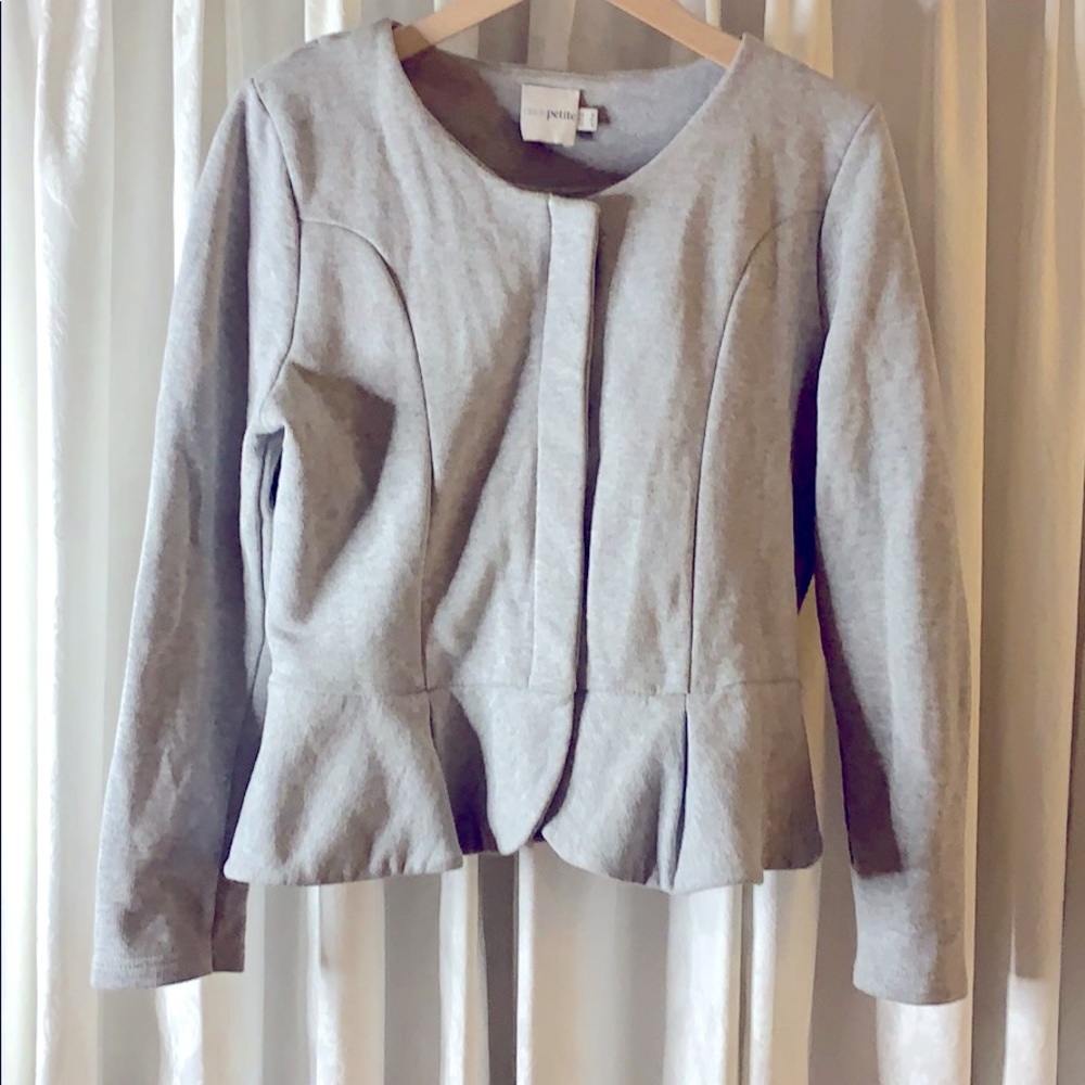 ASOS Peplum Jacket in Light Gray